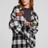 Clearance AC/DC High Voltage Flannel Button Down Women Loungewear | Music