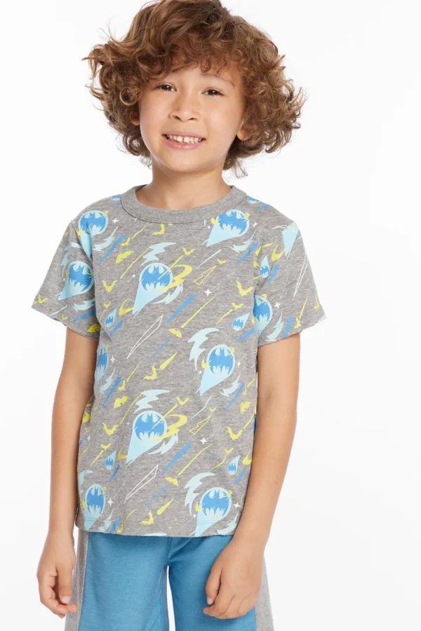 Outlet Batman All Over Logos Boys Crew Neck Tee Kids/BOY Boys