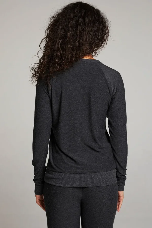 Store Black Long Sleeve Raglan Pullover Women Loungewear | Tops