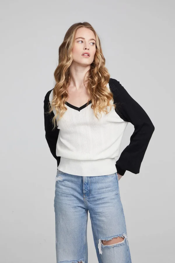 Sale Blackheart Shadow & White Star Long Sleeve Women Loungewear | Tops