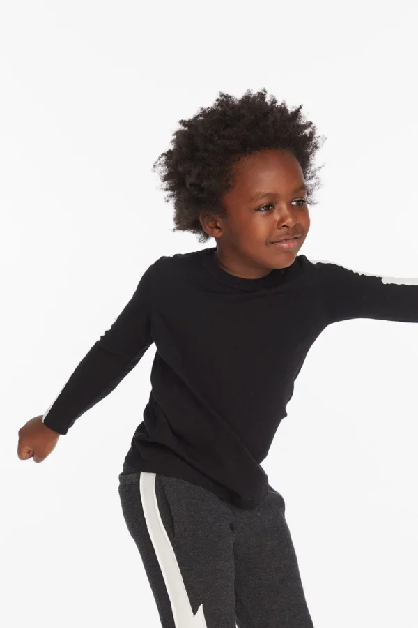 Outlet Bolt Crew Neck Licorice Long Sleeve Tee Kids/BOY Boys