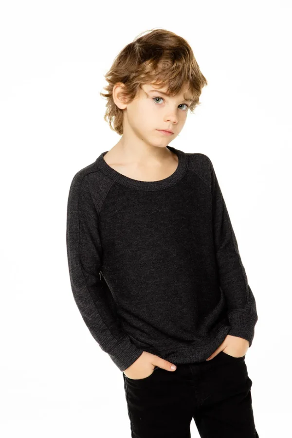 Sale Boys Cozy Knit Long Sleeve Rib Panel Raglan Pullover Kids/BOY Boys