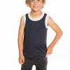 Discount Boys Recycled Vintage Jersey Contrast Binding Muscle Tank Kids/BOY Boys