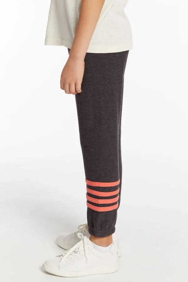 New Boys Vintage Black No Side Seam Jogger With Strapping Kids/BOY Boys