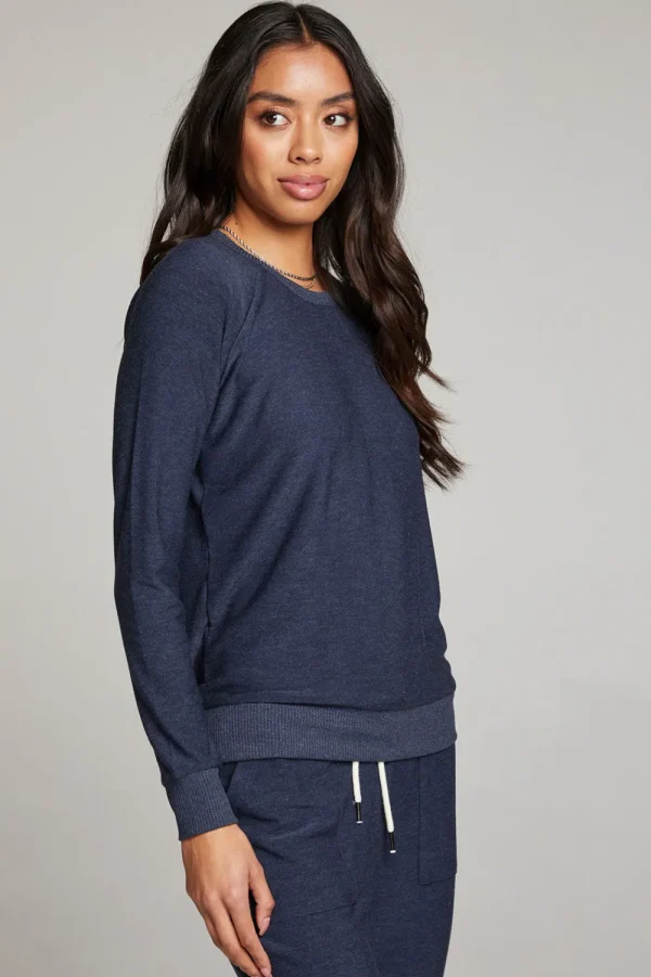 Cheap Canopy Long Sleeve Raglan Pullover Women Loungewear | Tops