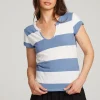Cheap Chandler Vintage Blue Stripe Tee Women Loungewear | Tops