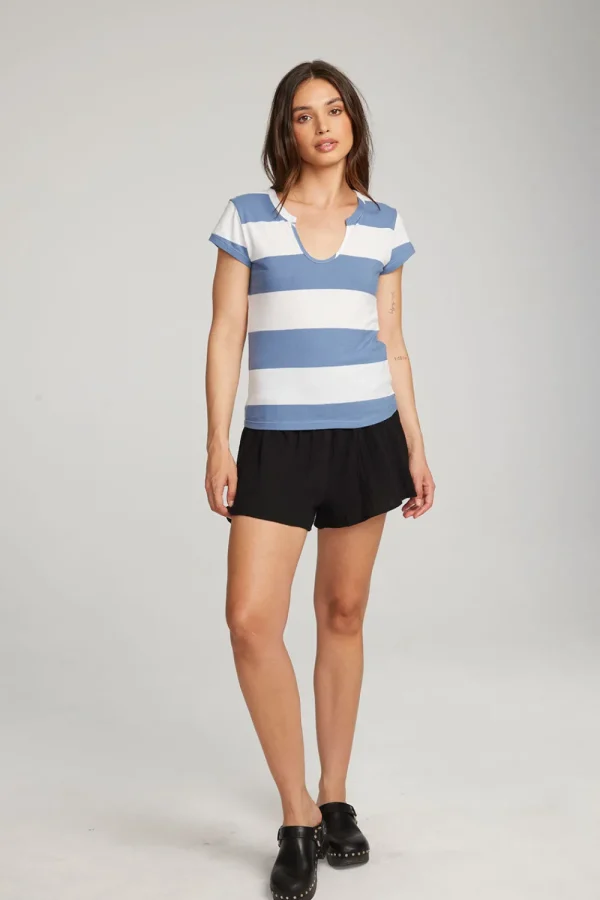 Cheap Chandler Vintage Blue Stripe Tee Women Loungewear | Tops