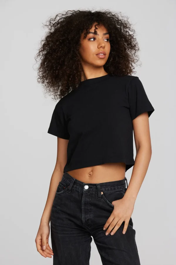 Online Coast Cotton Jersey Mockneck Tee With Rib Women Tops