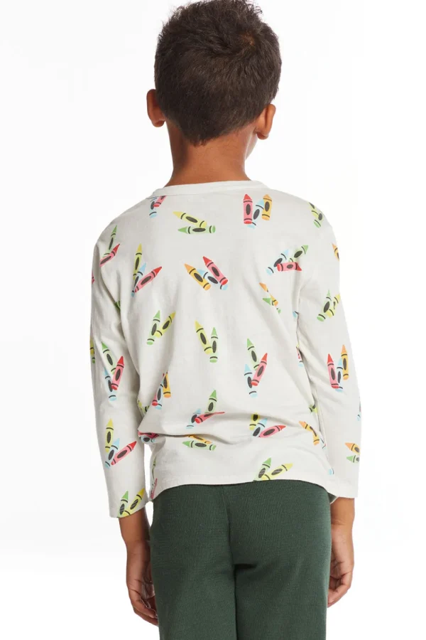 Cheap Coloring Time Boys Long Sleeve Crew Neck Tee Kids/BOY Boys