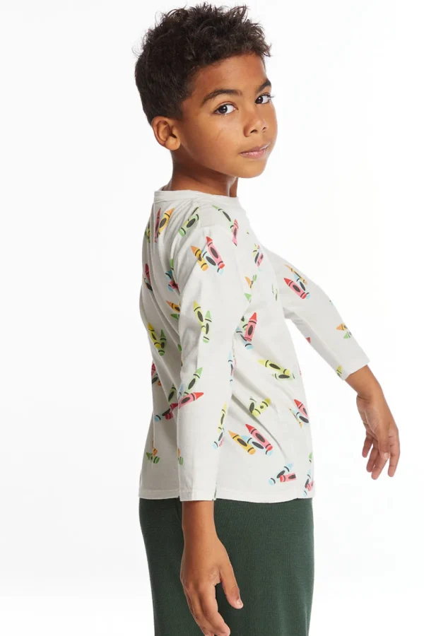Cheap Coloring Time Boys Long Sleeve Crew Neck Tee Kids/BOY Boys