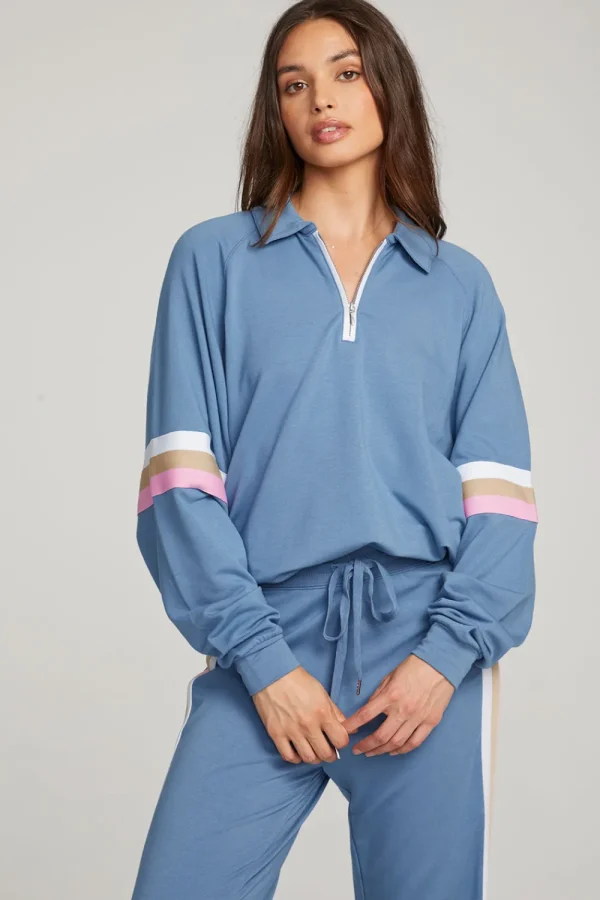 Cheap Gilette Vintage Blue Pullover Women Loungewear | Tops