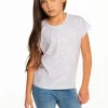 Online Girls Recycled Vintage Jersey Cap Sleeve Vent Back Tee Kids Girls