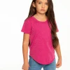 Fashion Girls Recycled Vintage Jersey Short Sleeve Scoop Back Shirt Kids Girls