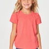 Fashion Girls RPET Vintage Jersey Ruffle Puff Sleeve Tee Kids Girls