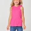 Fashion Girls RPET Vintage Rib Ruffle Racer Tank Kids Girls