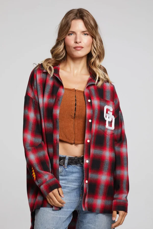 Outlet Grateful Dead Dancing Bear Button Down Flannel Women Loungewear | Music