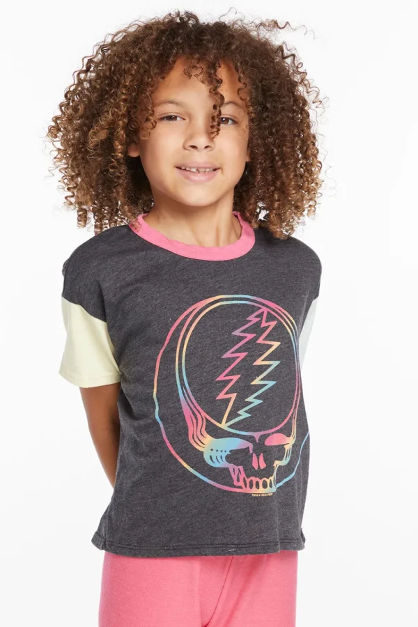 Online Grateful Dead Steal Your Face Rainbow Girls Tee Women/Kids Girls | Music