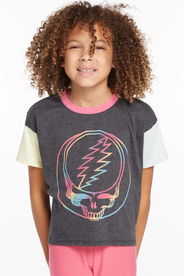 Online Grateful Dead Steal Your Face Rainbow Girls Tee Women/Kids Girls | Music
