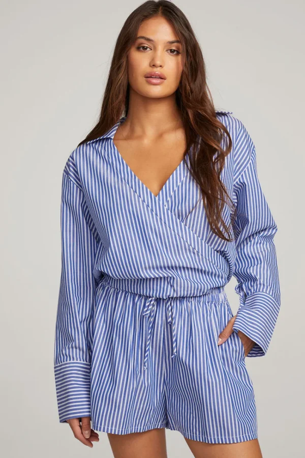 Outlet Haley Marmont Stripe Blouse Women Loungewear | Tops
