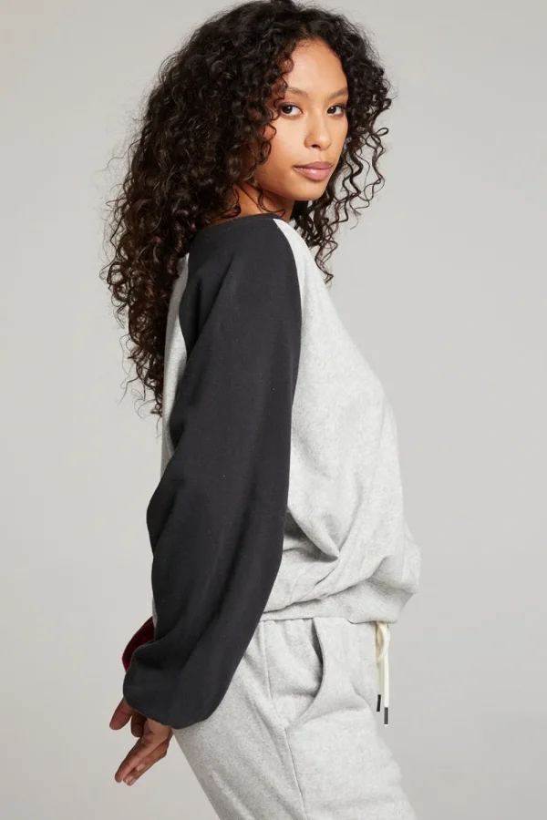 Sale Hannah Fire Color Block V Neck Pullover Women Loungewear | Tops