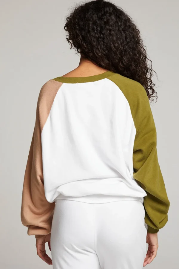 Best Sale Hannah Sand Color Block V Neck Pullover Women Loungewear | Tops