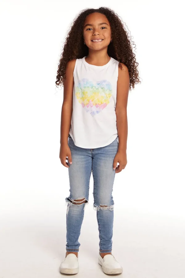 Cheap Hearts Shirt Girls Vintage Jersey Shirttail Muscle Kids Girls