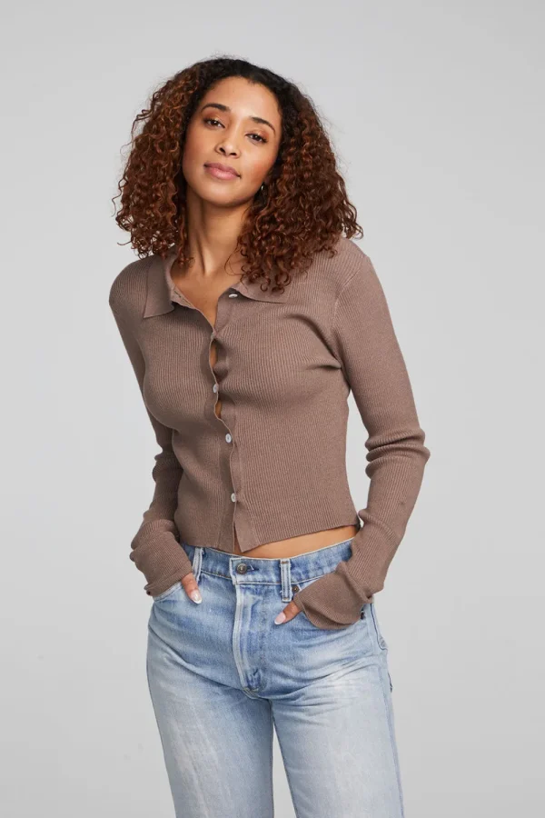 Shop Jayla Deep Taupe Cardigan Women Loungewear