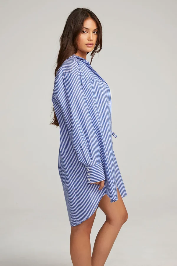Flash Sale Kerstin Marmont Stripe Button Down Women Loungewear | Tops