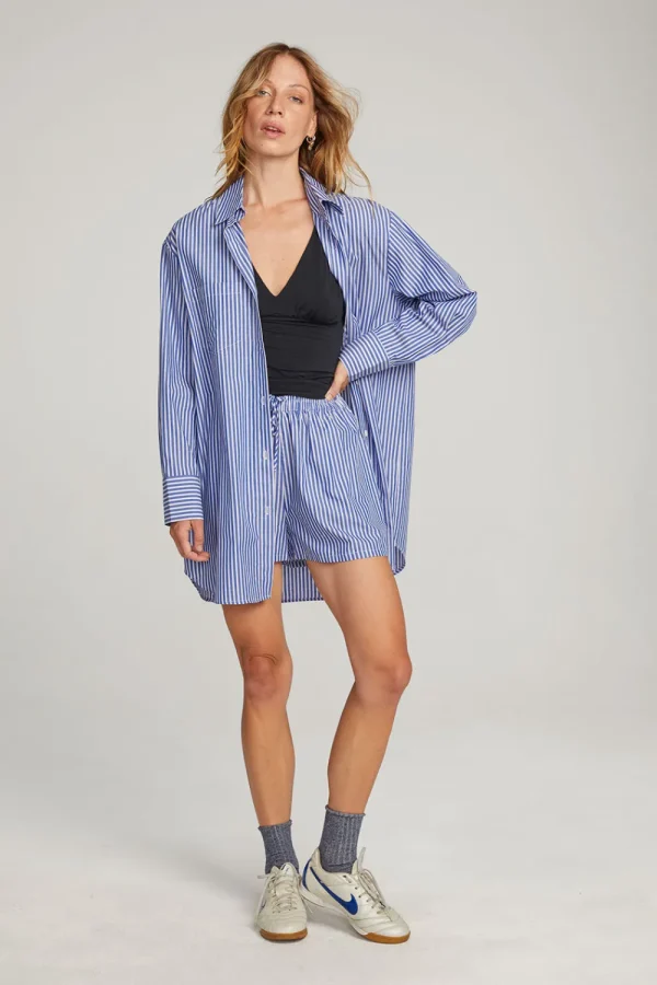 Flash Sale Kerstin Marmont Stripe Button Down Women Loungewear | Tops
