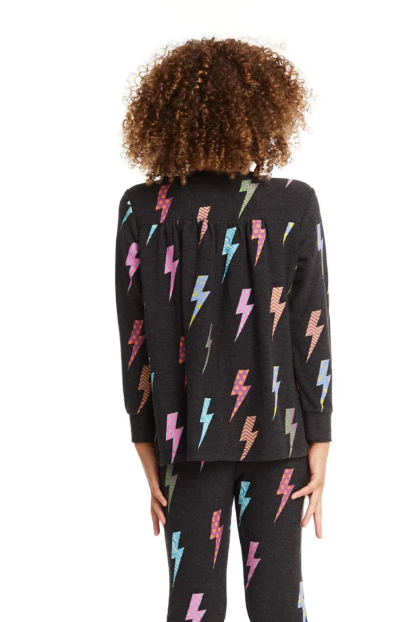 Flash Sale Lightning Bolts Long Sleeve Kids Girls