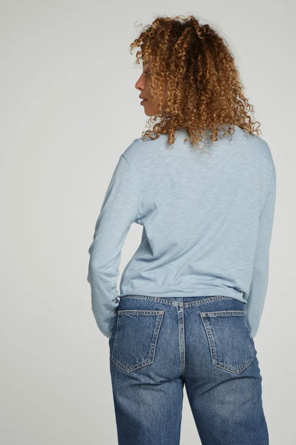 Hot Long Sleeve Cropped Tee Women Tops