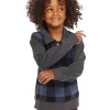 New Mike Ghost Plaid Collared Shirt Kids/BOY Boys