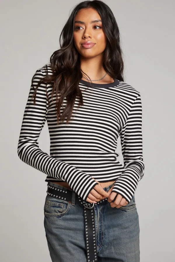 Online Moonlight Punk Stripe Long Sleeve Women Loungewear | Tops