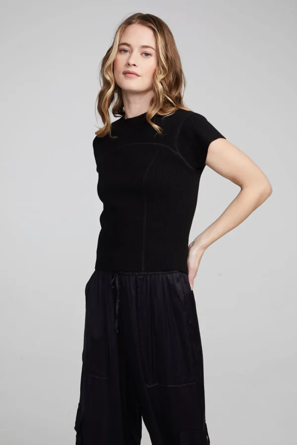 Sale Nahal Shadow Black Tee Women Loungewear | Tops