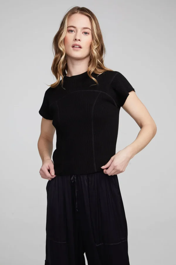 Sale Nahal Shadow Black Tee Women Loungewear | Tops