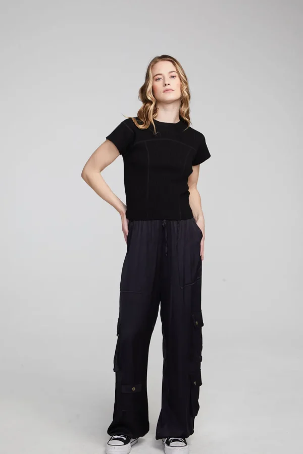 Sale Nahal Shadow Black Tee Women Loungewear | Tops