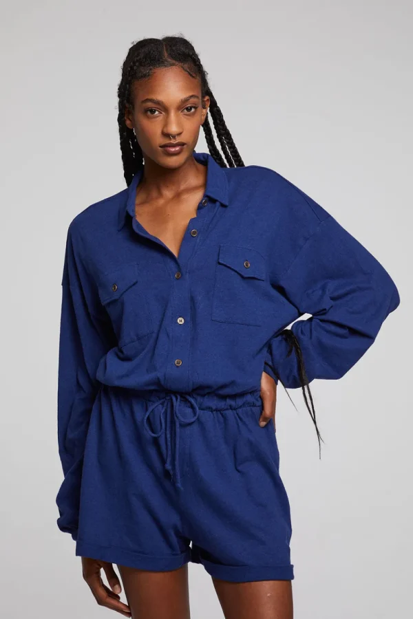 Discount Nocelle French Blue Jumpsuit Women Loungewear | Bottoms