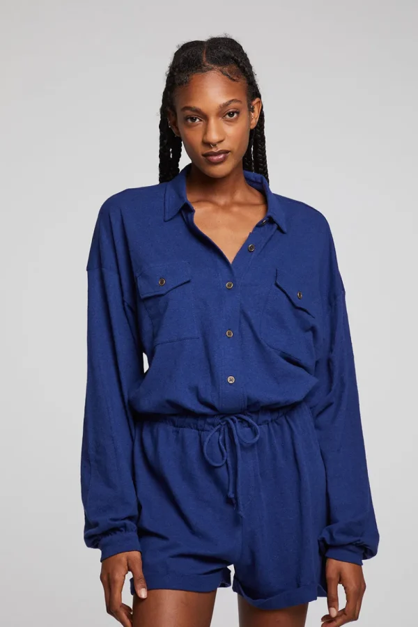 Discount Nocelle French Blue Jumpsuit Women Loungewear | Bottoms