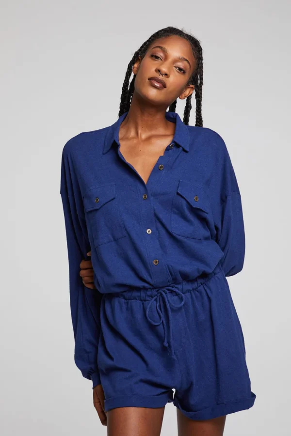 Discount Nocelle French Blue Jumpsuit Women Loungewear | Bottoms