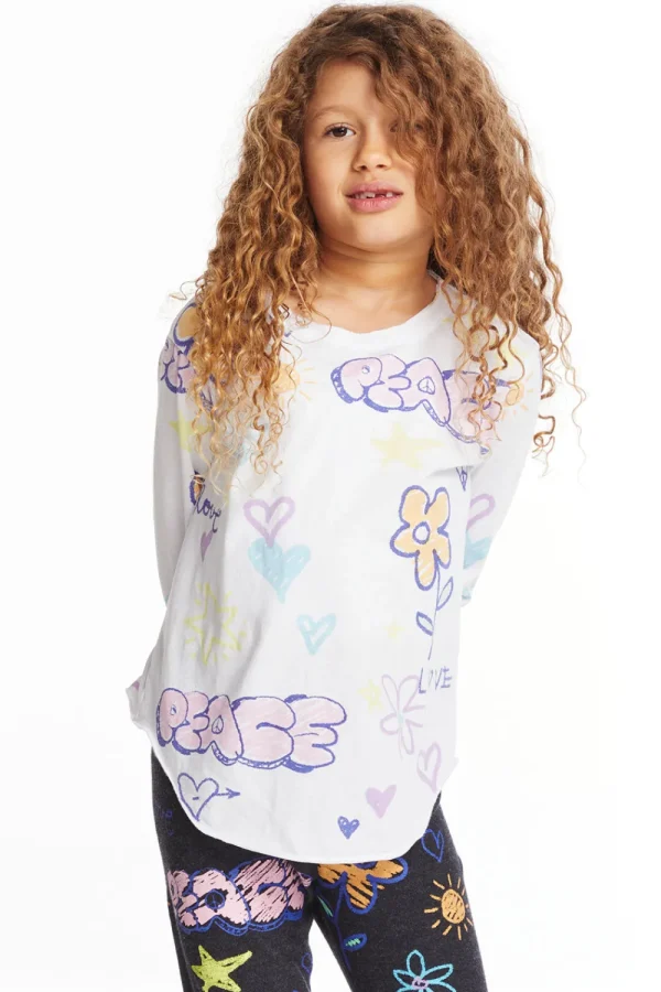 Discount Peace & Love Girls Long Sleeve Kids Girls