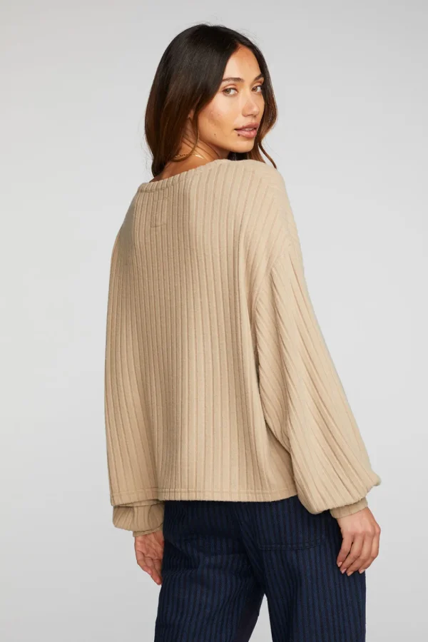 Sale Poor Boy Rib Long Sleeve Tee Women Loungewear | Tops