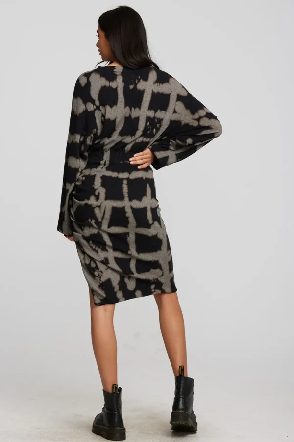 Best Sale Recycled Vintage Rib Midi Dress With Shirring And Side Slit Women Loungewear | Dresses