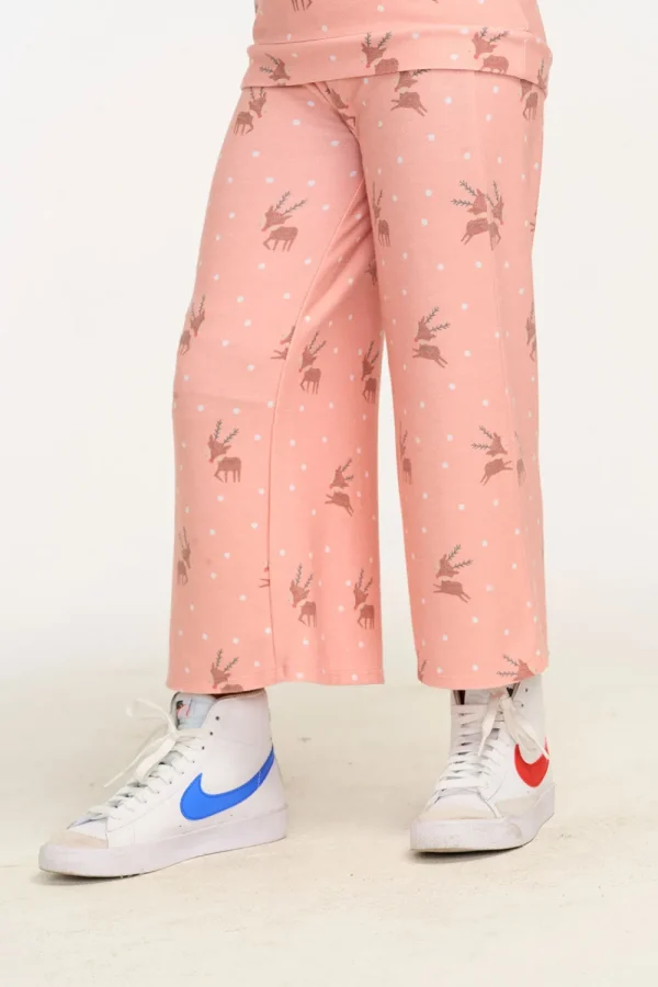 Fashion Reindeer Snow Wide Leg Pants Kids Girls