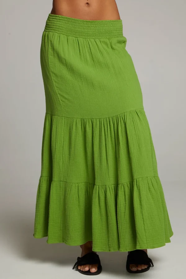 Outlet Seal Piquant Green Maxi Skirt Women Loungewear | Bottoms