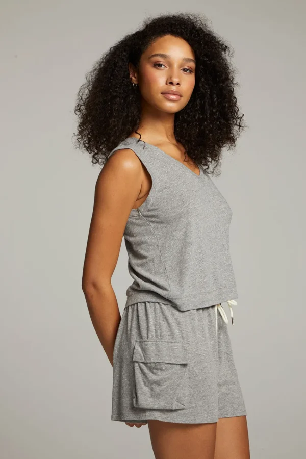 Best Sale Sean Streaky Grey Tank Women Loungewear | Tops