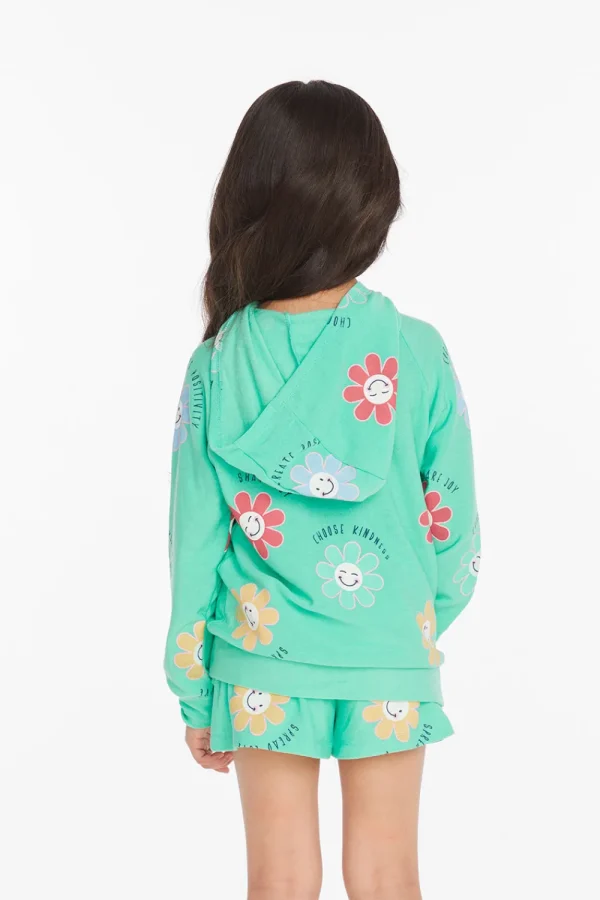 Shop Smiley Flower Girls Zip-up Hoodie Kids Girls