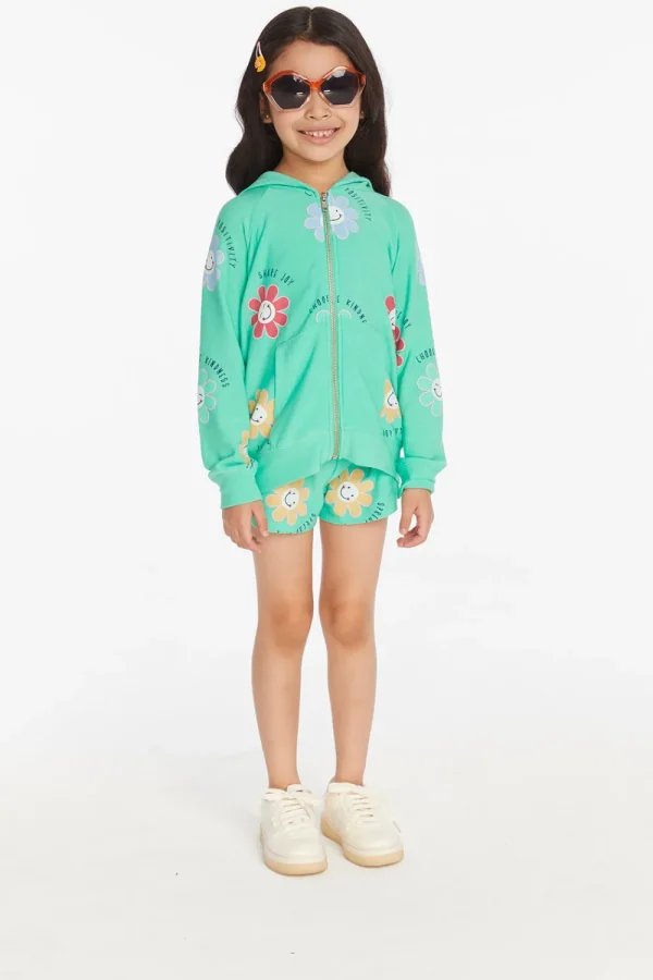 Shop Smiley Flower Girls Zip-up Hoodie Kids Girls