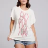 Online Vintage Wallpaper Crew Neck Tee Women Loungewear | Graphics